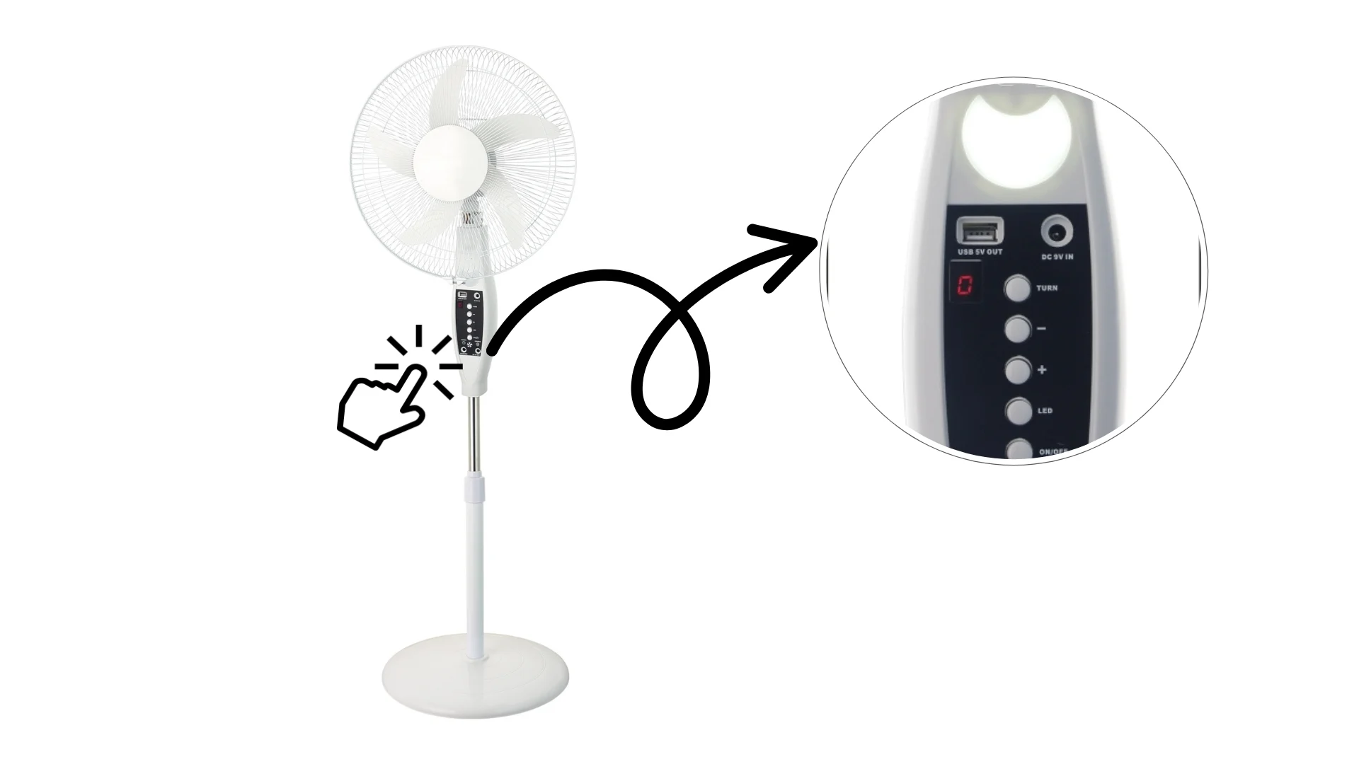 Wholesale Rechargeable Pedestal Fan with 3 Speed Settings, Large Airflow, Low Noise – 16 inch for Office, Hospital, Bedroom, Living Room, Classroom